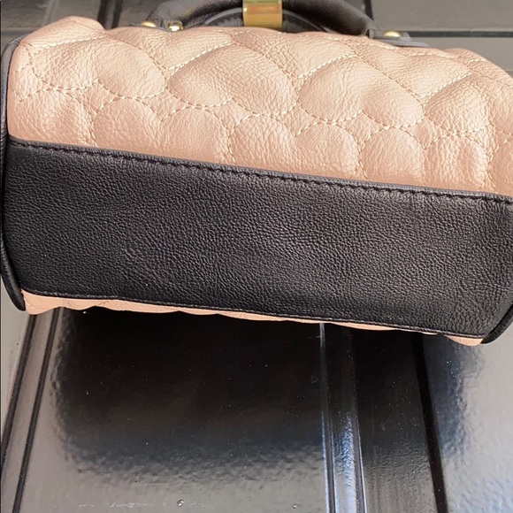 Betsey Johnson blush and black satchel - Picture 7 of 14